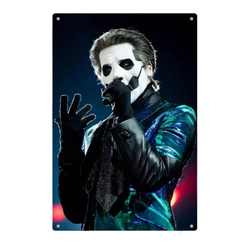 Ghost Papa Emeritus IV Cardinal Copia 8"x12" Tin